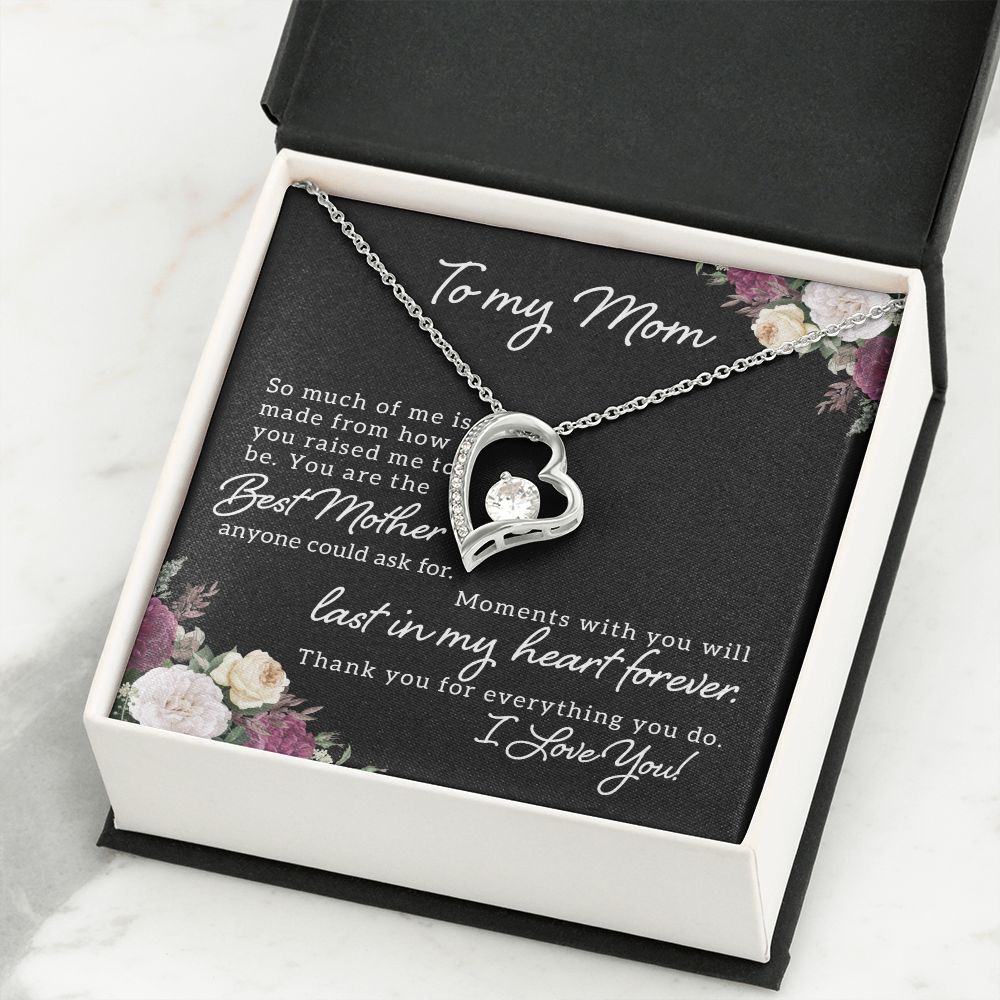 To My Mom So Much of Me Forever Necklace w Message Card-Express Your Love Gifts