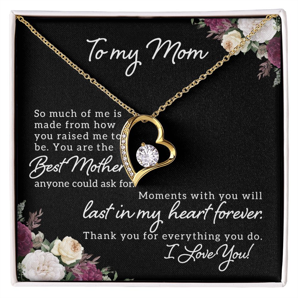 To My Mom So Much of Me Forever Necklace w Message Card-Express Your Love Gifts