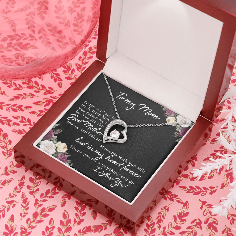 To My Mom So Much of Me Forever Necklace w Message Card-Express Your Love Gifts