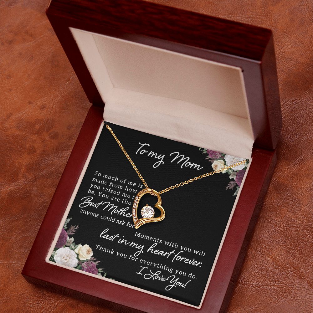 To My Mom So Much of Me Forever Necklace w Message Card-Express Your Love Gifts