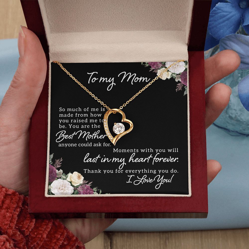 To My Mom So Much of Me Forever Necklace w Message Card-Express Your Love Gifts