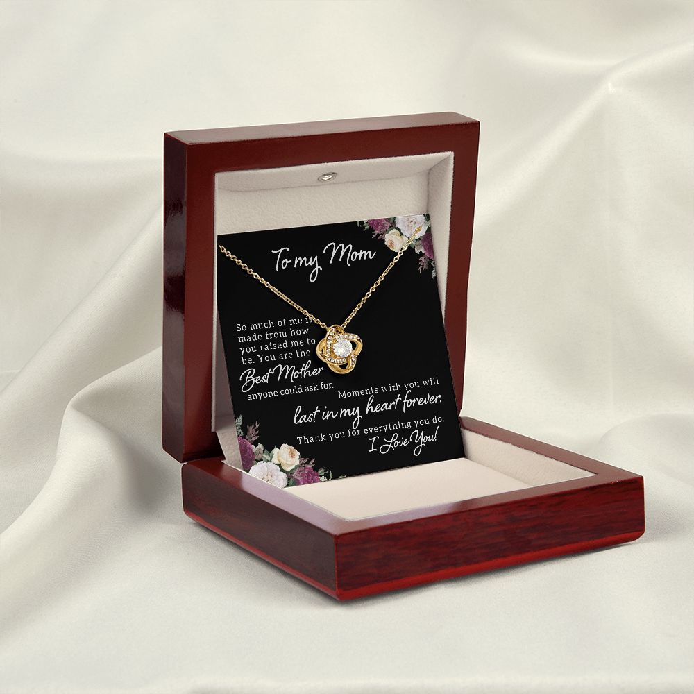 To My Mom So Much of Me Infinity Knot Necklace Message Card-Express Your Love Gifts