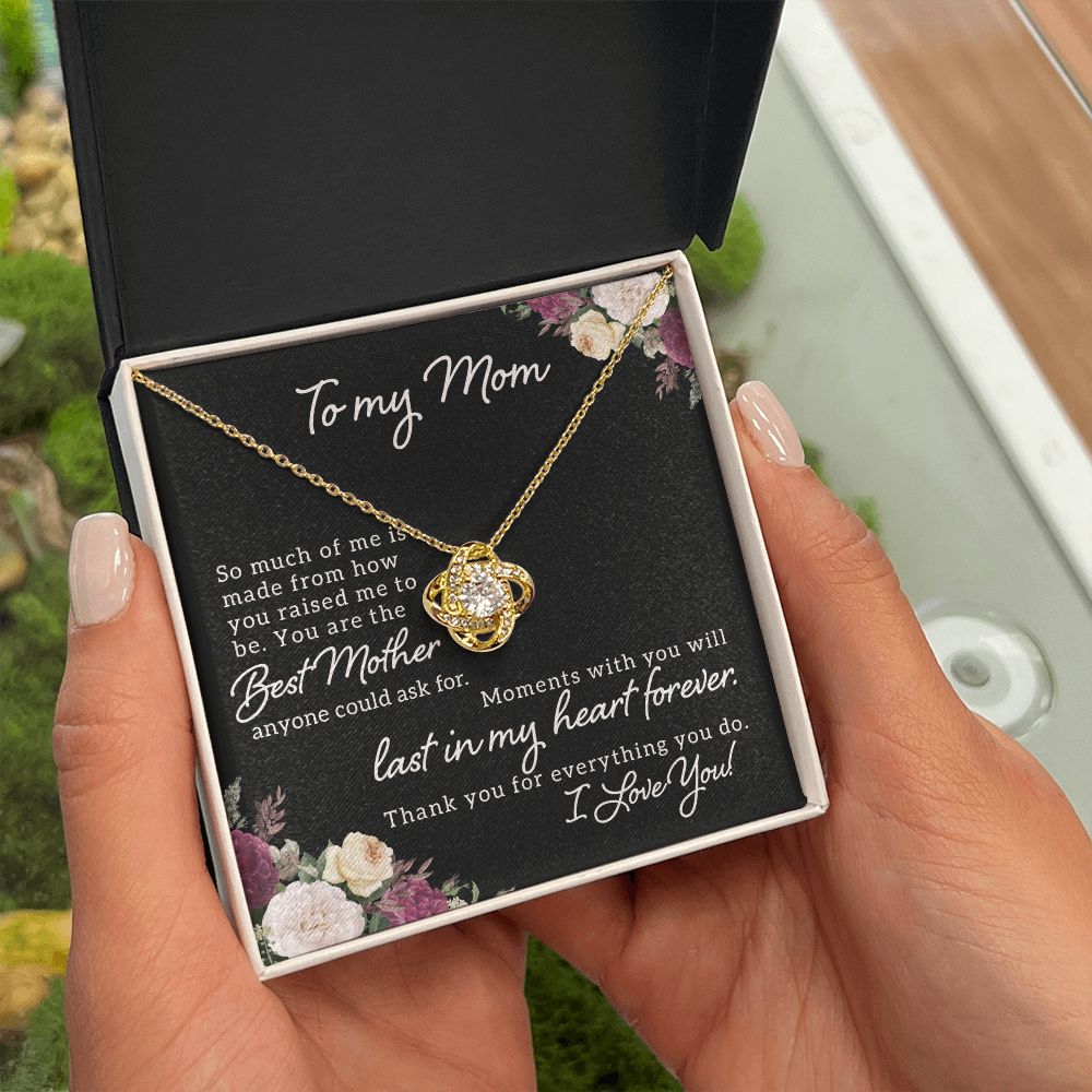 To My Mom So Much of Me Infinity Knot Necklace Message Card-Express Your Love Gifts