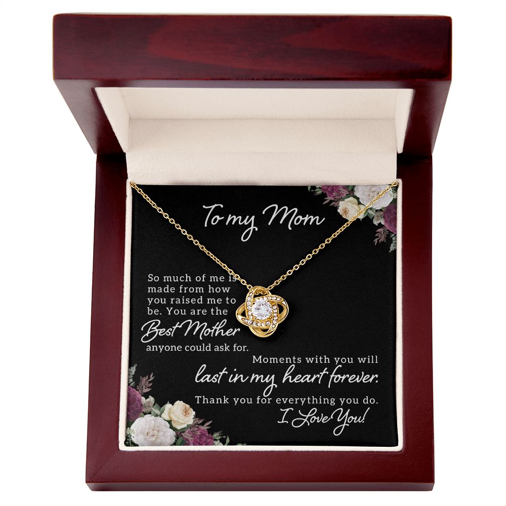 To My Mom So Much of Me Infinity Knot Necklace Message Card-Express Your Love Gifts