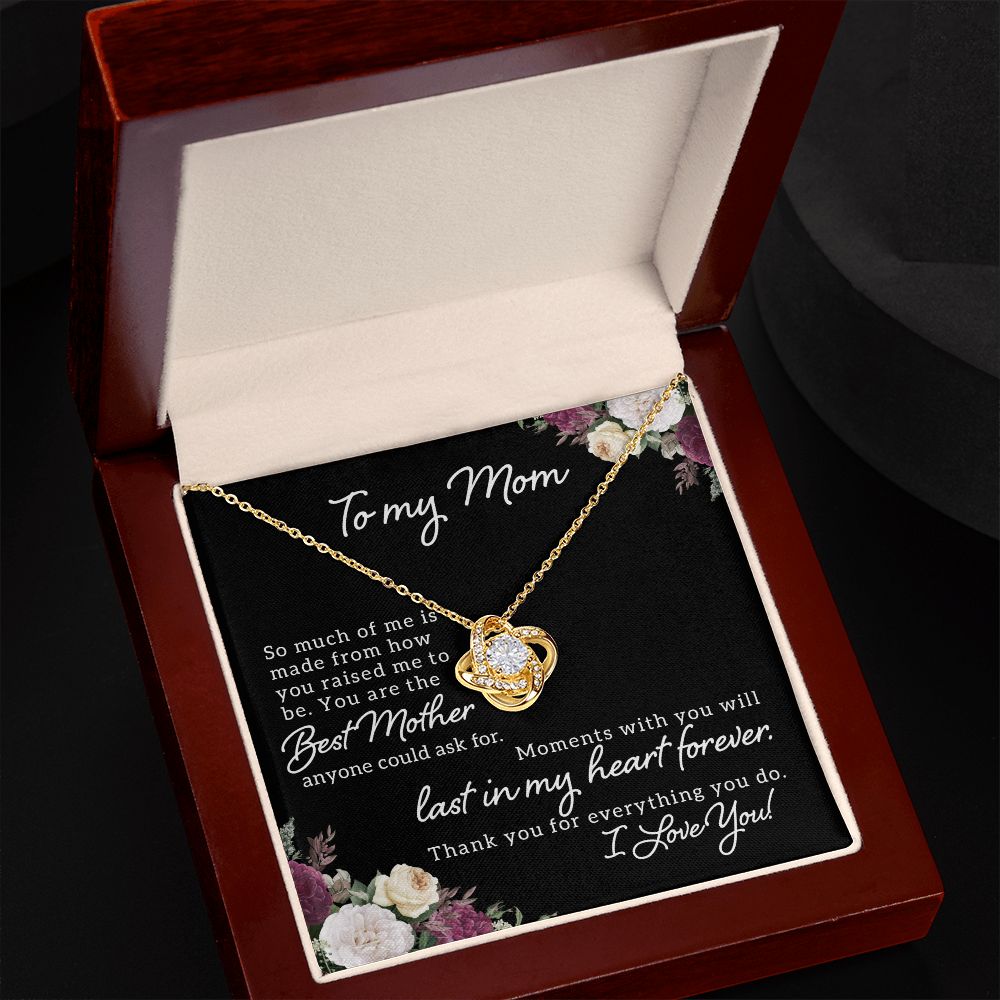 To My Mom So Much of Me Infinity Knot Necklace Message Card-Express Your Love Gifts