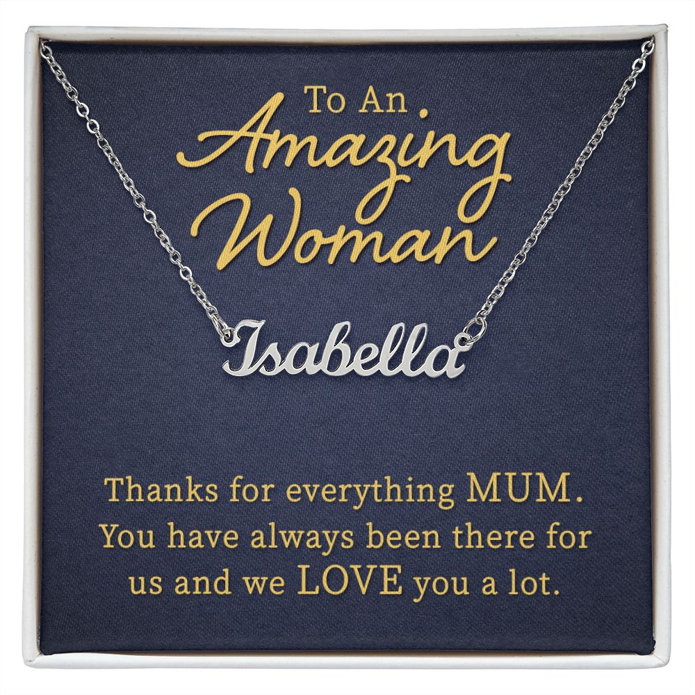To My Mom Thanks For Everything Custom Name Necklace-Express Your Love Gifts