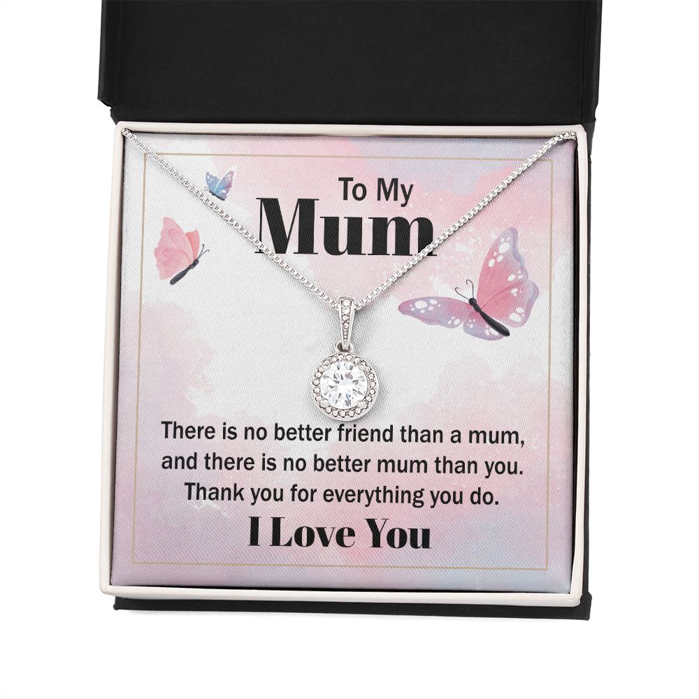 To My Mom There is No Better Friend Eternal Hope Necklace Message Card-Express Your Love Gifts