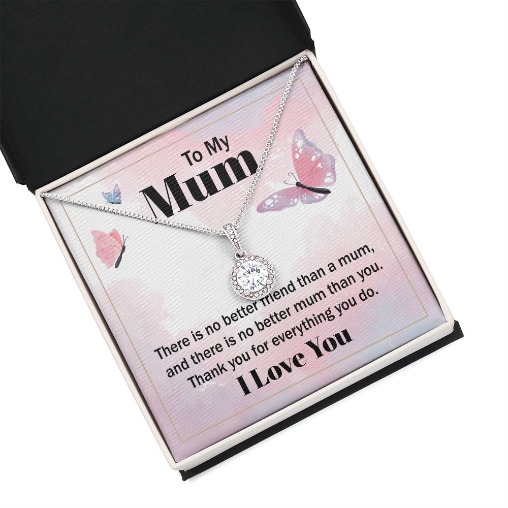 To My Mom There is No Better Friend Eternal Hope Necklace Message Card-Express Your Love Gifts