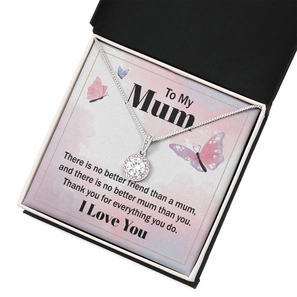 To My Mom There is No Better Friend Eternal Hope Necklace Message Card-Express Your Love Gifts