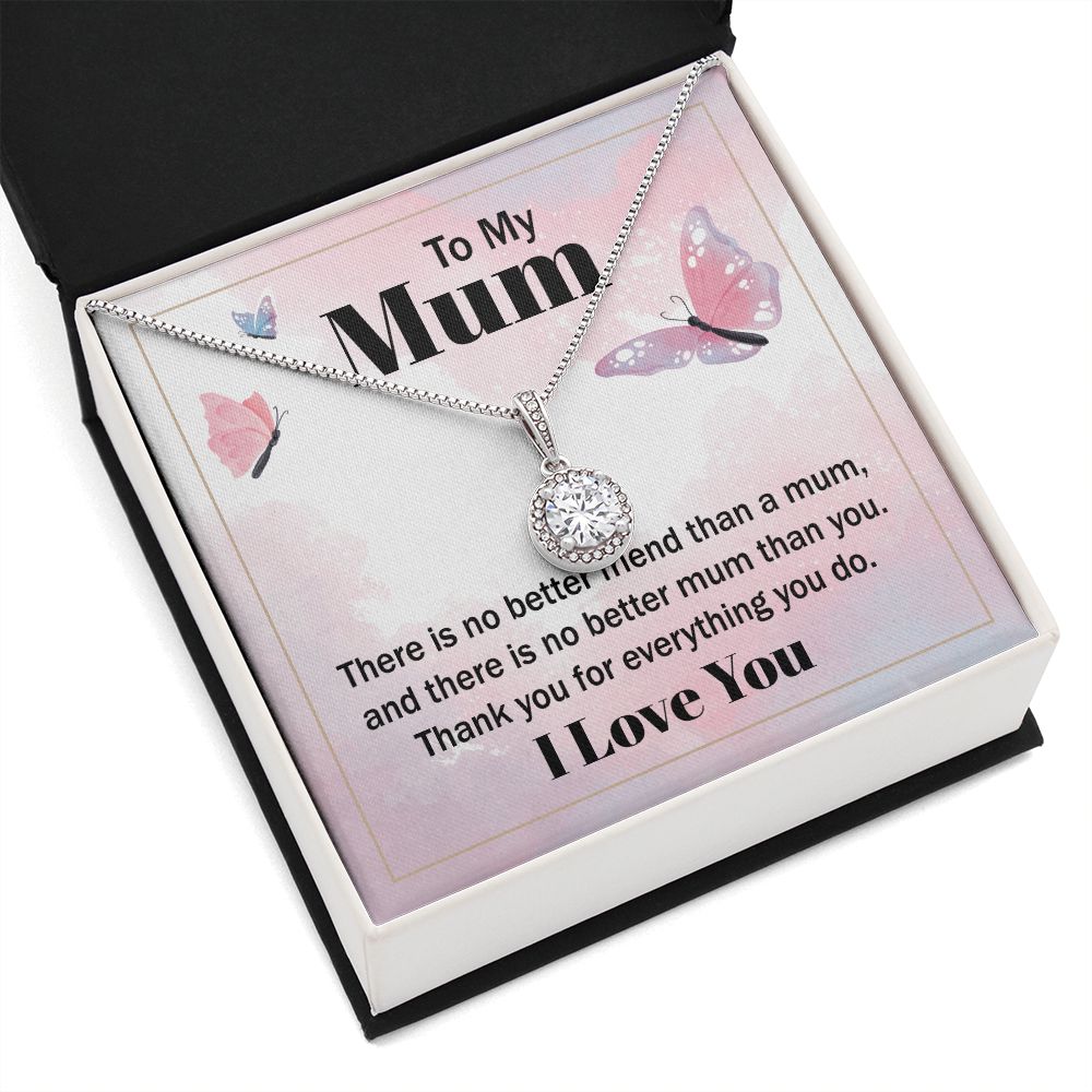 To My Mom There is No Better Friend Eternal Hope Necklace Message Card-Express Your Love Gifts