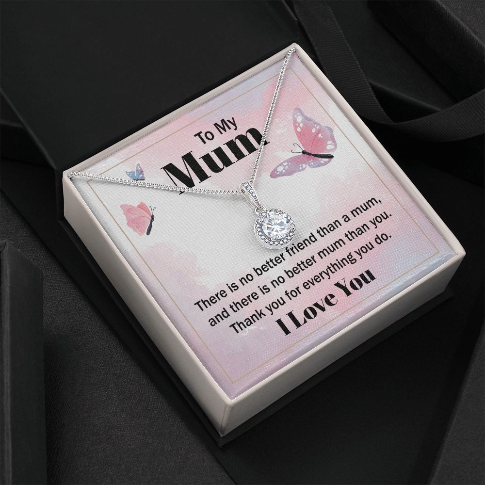 To My Mom There is No Better Friend Eternal Hope Necklace Message Card-Express Your Love Gifts