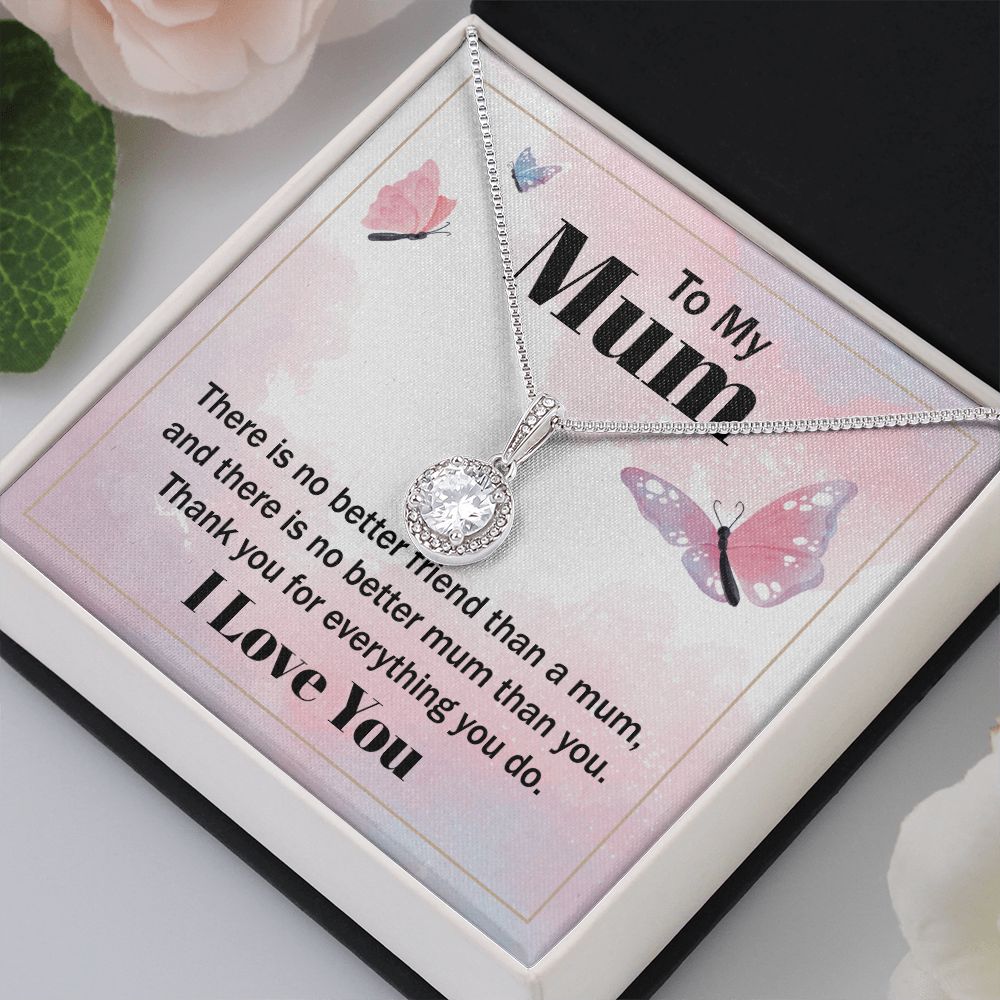 To My Mom There is No Better Friend Eternal Hope Necklace Message Card-Express Your Love Gifts