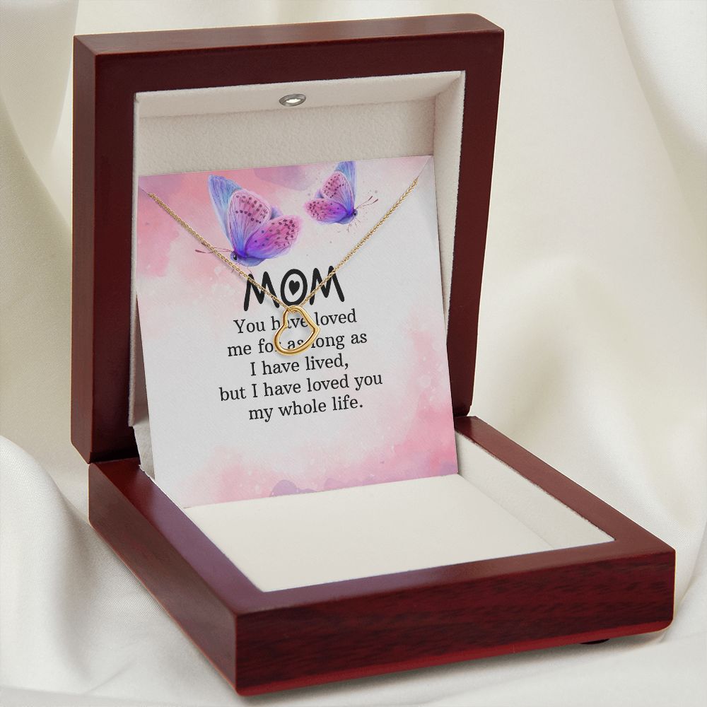 To My Mom You Have Loved Me Delicate Heart Necklace-Express Your Love Gifts