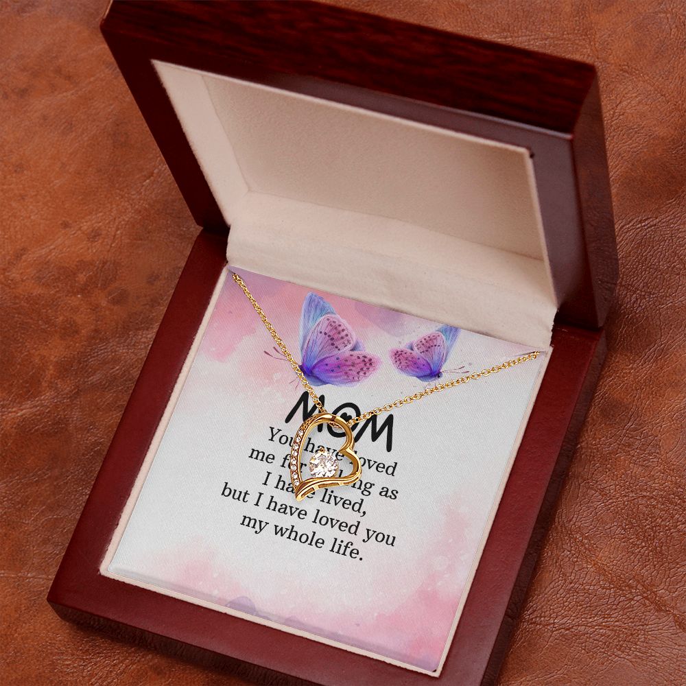 To My Mom You Have Loved Me Forever Necklace w Message Card-Express Your Love Gifts