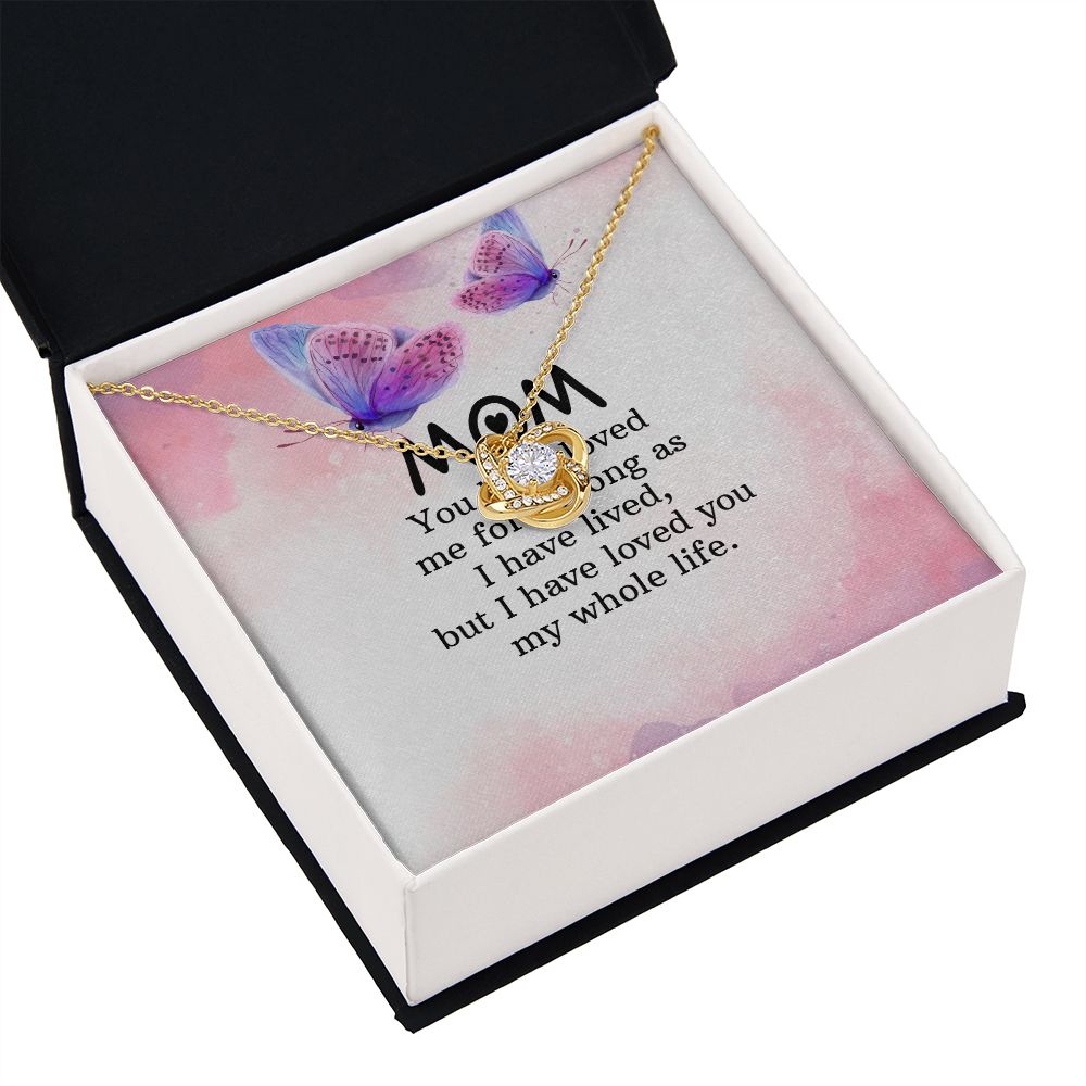 To My Mom You Have Loved Me Infinity Knot Necklace Message Card-Express Your Love Gifts