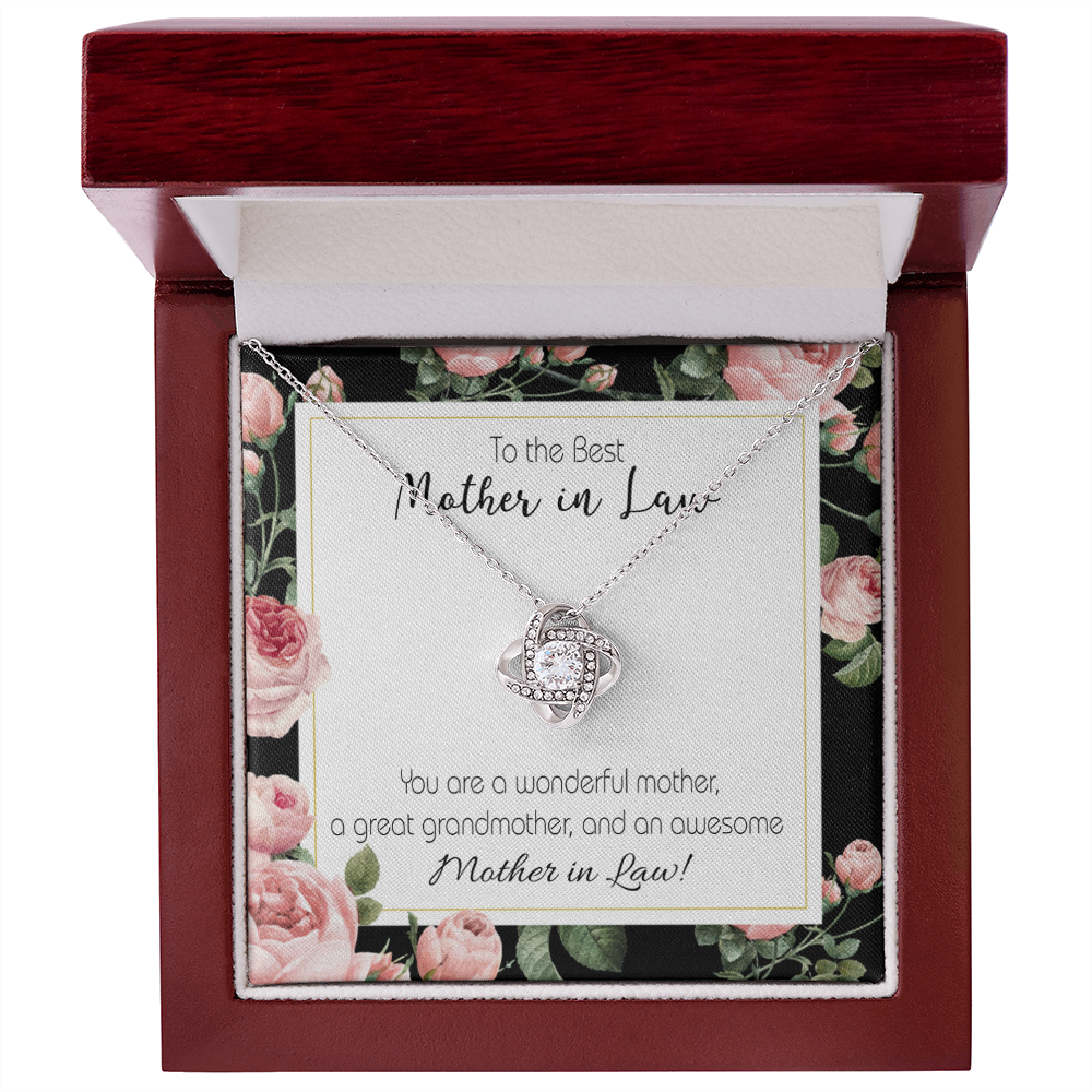 To My Mother-in-Law Awesome Mother-in-Law Infinity Knot Necklace Message Card-Express Your Love Gifts