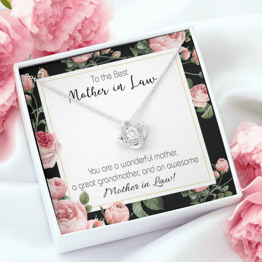 To My Mother-in-Law Awesome Mother-in-Law Infinity Knot Necklace Message Card-Express Your Love Gifts