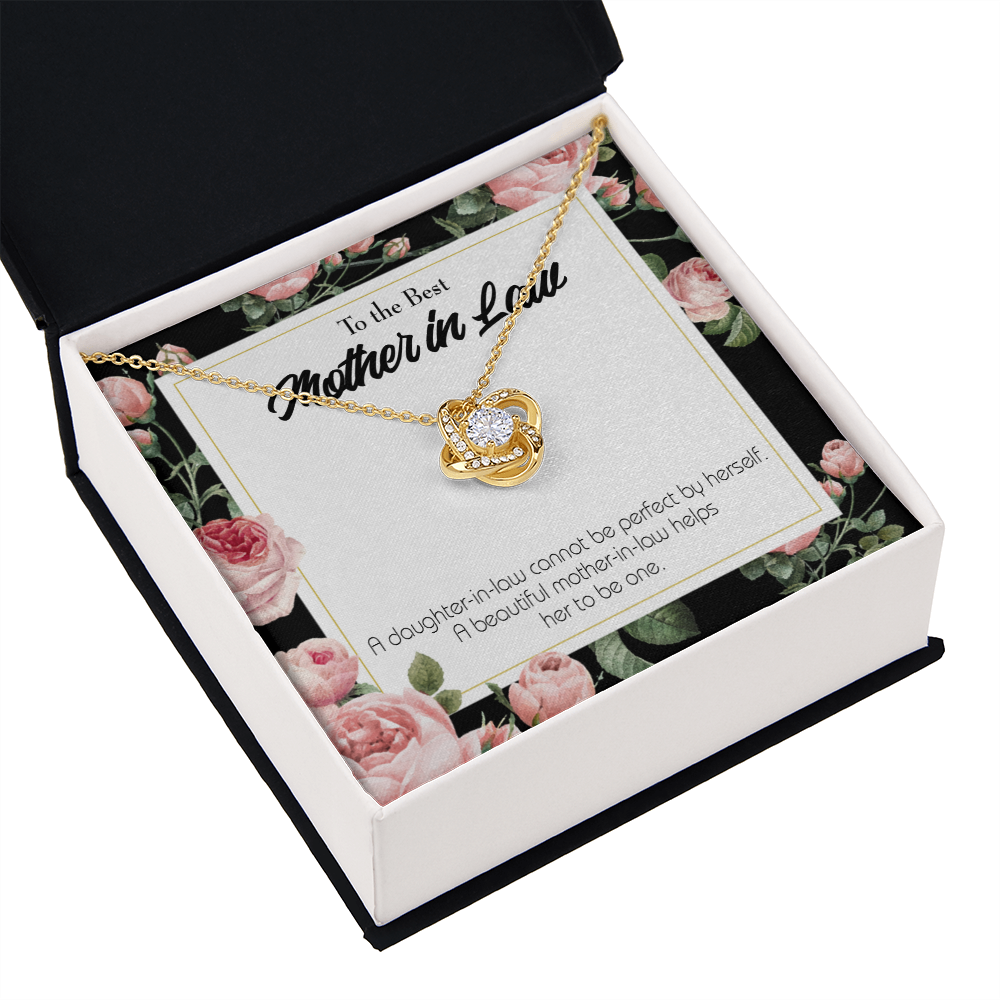 To My Mother-in-Law Beautiful Mother-in-Law That Helps Infinity Knot Necklace Message Card-Express Your Love Gifts