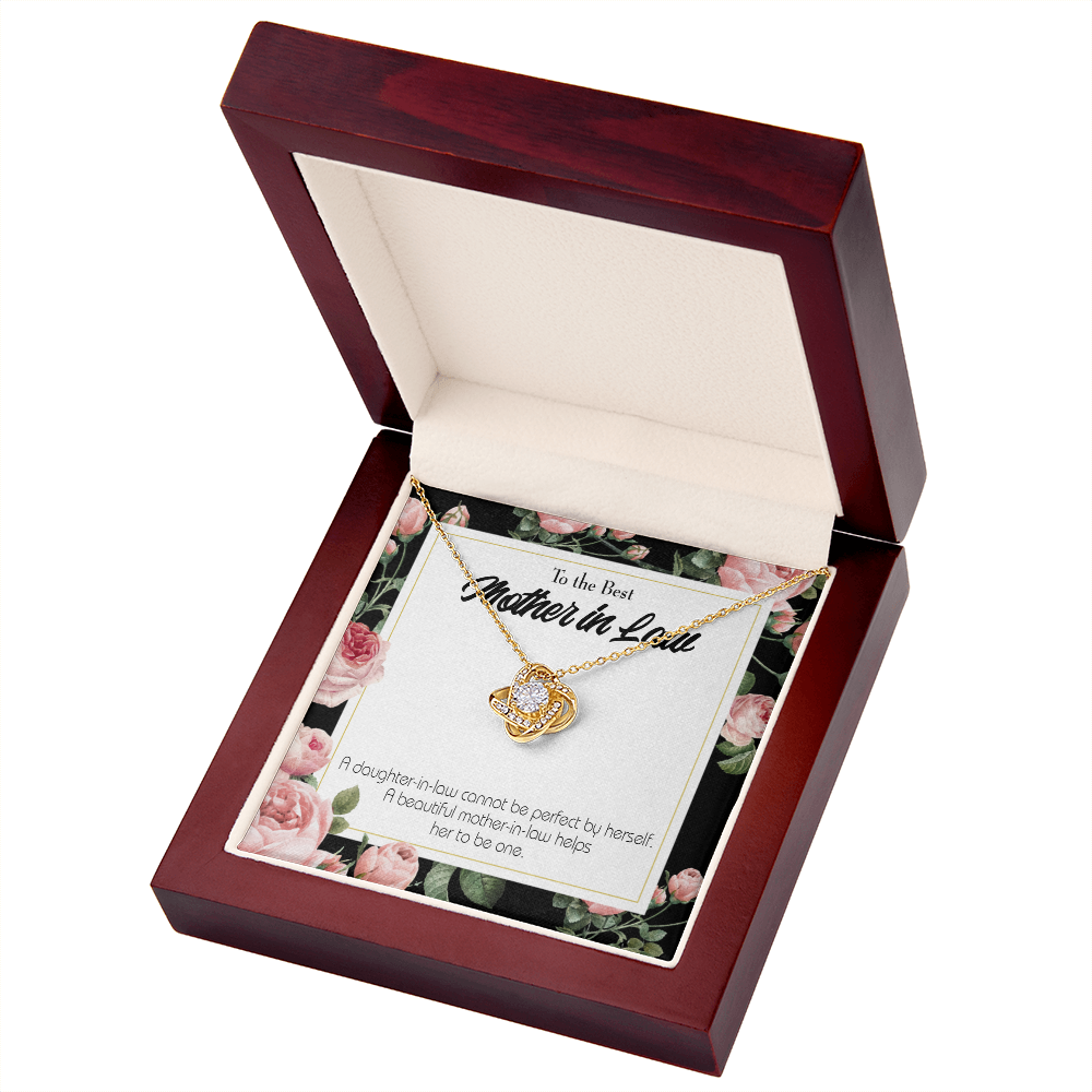 To My Mother-in-Law Beautiful Mother-in-Law That Helps Infinity Knot Necklace Message Card-Express Your Love Gifts