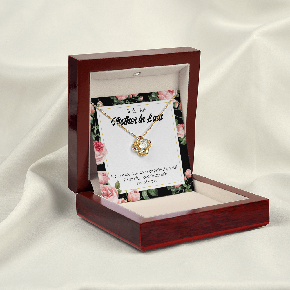 To My Mother-in-Law Beautiful Mother-in-Law That Helps Infinity Knot Necklace Message Card-Express Your Love Gifts