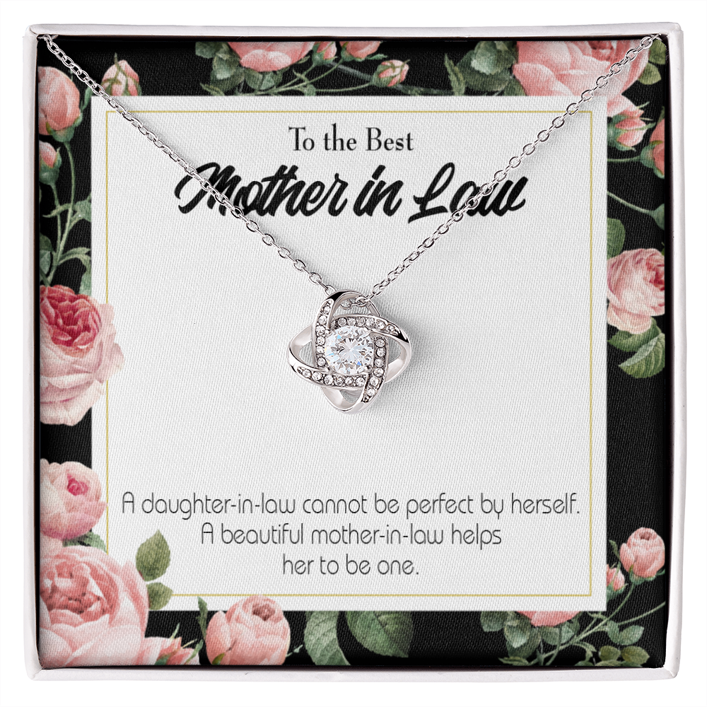 To My Mother-in-Law Beautiful Mother-in-Law That Helps Infinity Knot Necklace Message Card-Express Your Love Gifts