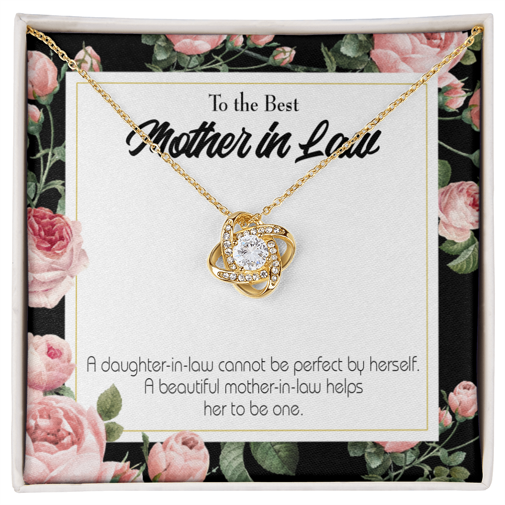 To My Mother-in-Law Beautiful Mother-in-Law That Helps Infinity Knot Necklace Message Card-Express Your Love Gifts