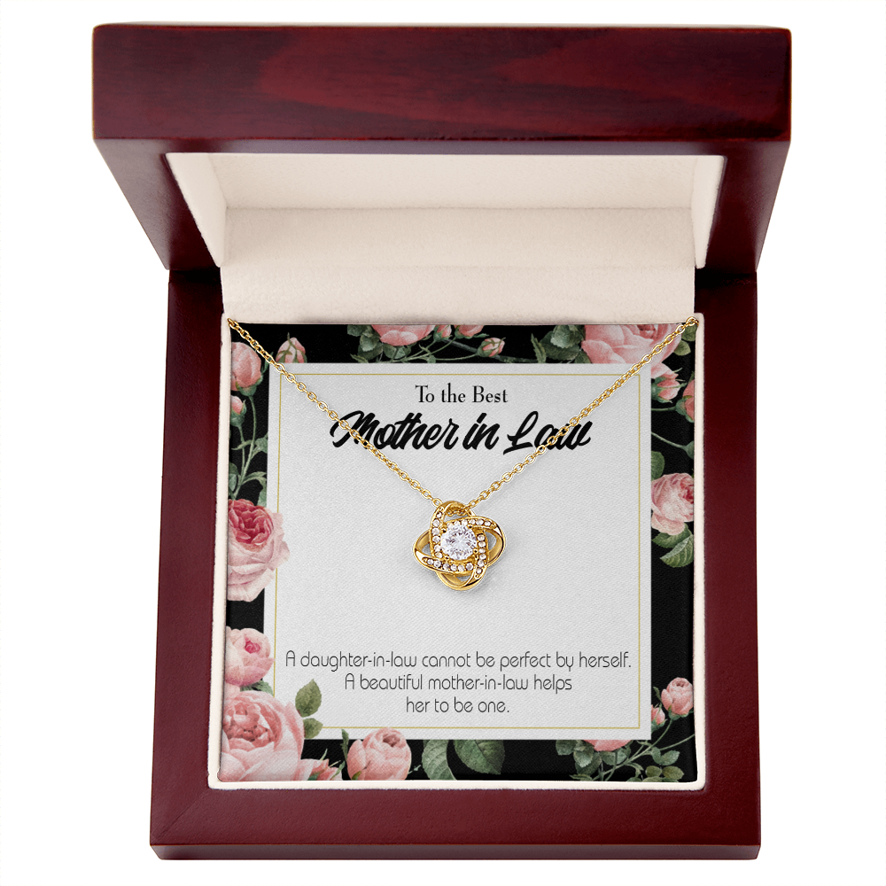 To My Mother-in-Law Beautiful Mother-in-Law That Helps Infinity Knot Necklace Message Card-Express Your Love Gifts