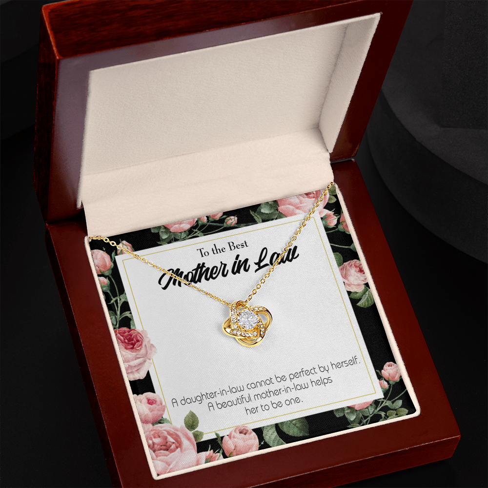 To My Mother-in-Law Beautiful Mother-in-Law That Helps Infinity Knot Necklace Message Card-Express Your Love Gifts