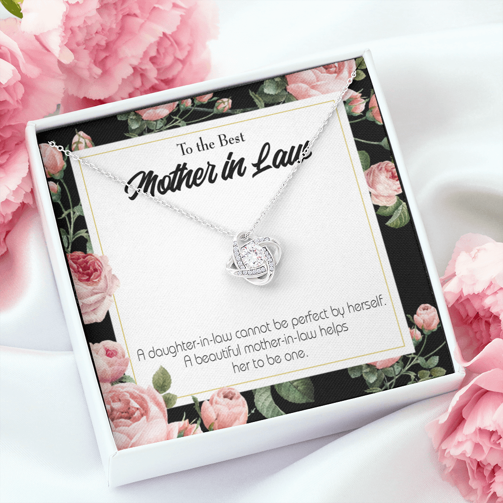 To My Mother-in-Law Beautiful Mother-in-Law That Helps Infinity Knot Necklace Message Card-Express Your Love Gifts