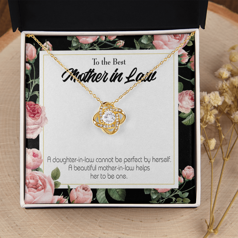 To My Mother-in-Law Beautiful Mother-in-Law That Helps Infinity Knot Necklace Message Card-Express Your Love Gifts