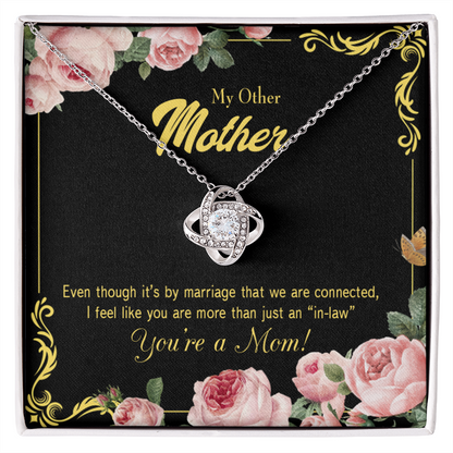 To My Mother-in-Law Connected Infinity Knot Necklace Message Card-Express Your Love Gifts