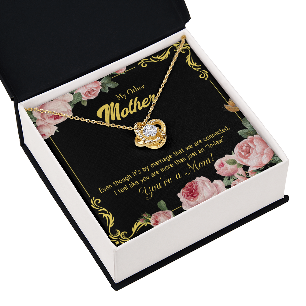 To My Mother-in-Law Connected Infinity Knot Necklace Message Card-Express Your Love Gifts