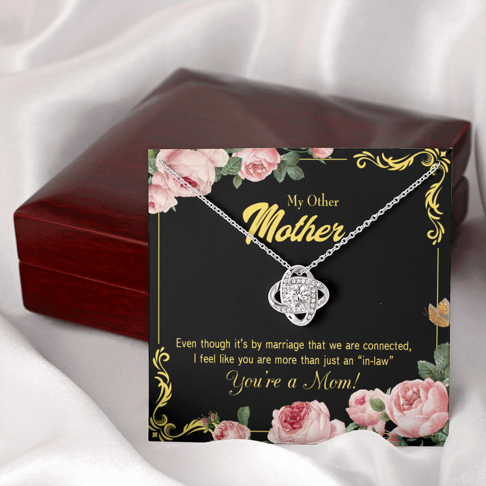 To My Mother-in-Law Connected Infinity Knot Necklace Message Card-Express Your Love Gifts