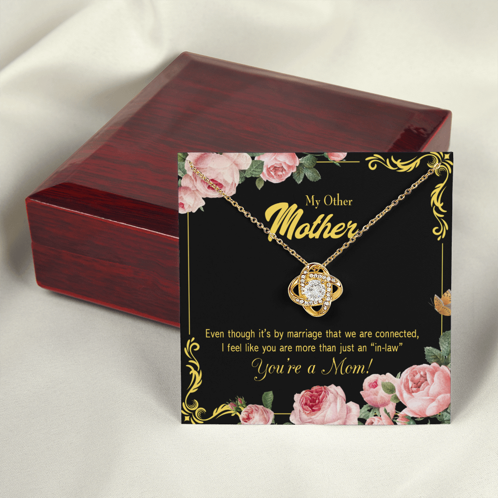 To My Mother-in-Law Connected Infinity Knot Necklace Message Card-Express Your Love Gifts