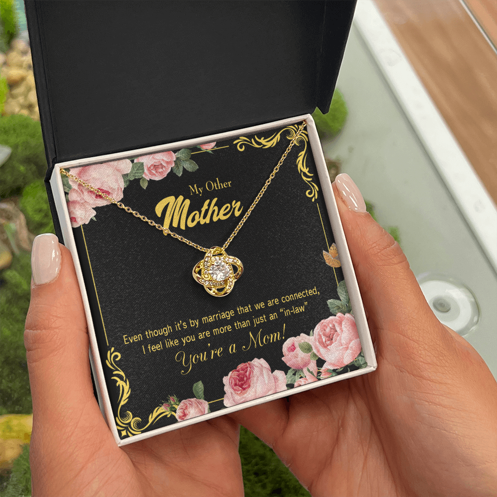 To My Mother-in-Law Connected Infinity Knot Necklace Message Card-Express Your Love Gifts