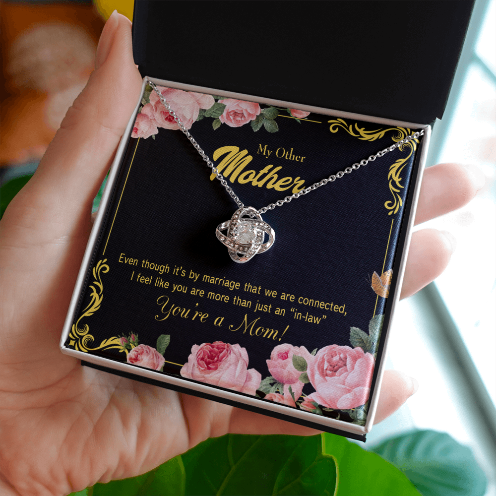 To My Mother-in-Law Connected Infinity Knot Necklace Message Card-Express Your Love Gifts