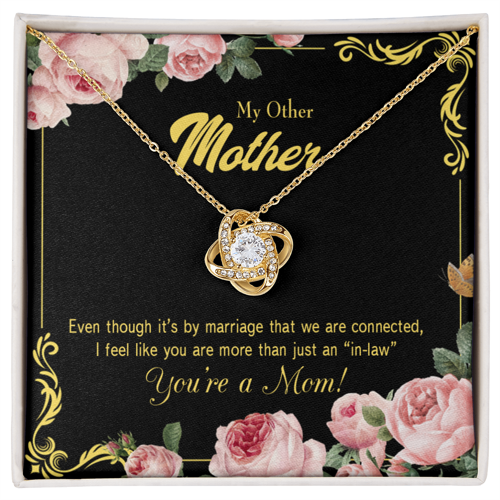 To My Mother-in-Law Connected Infinity Knot Necklace Message Card-Express Your Love Gifts