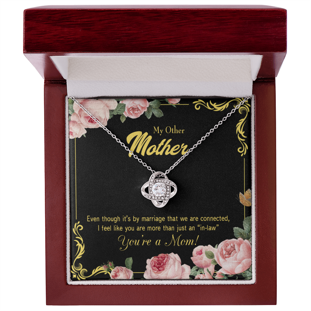 To My Mother-in-Law Connected Infinity Knot Necklace Message Card-Express Your Love Gifts