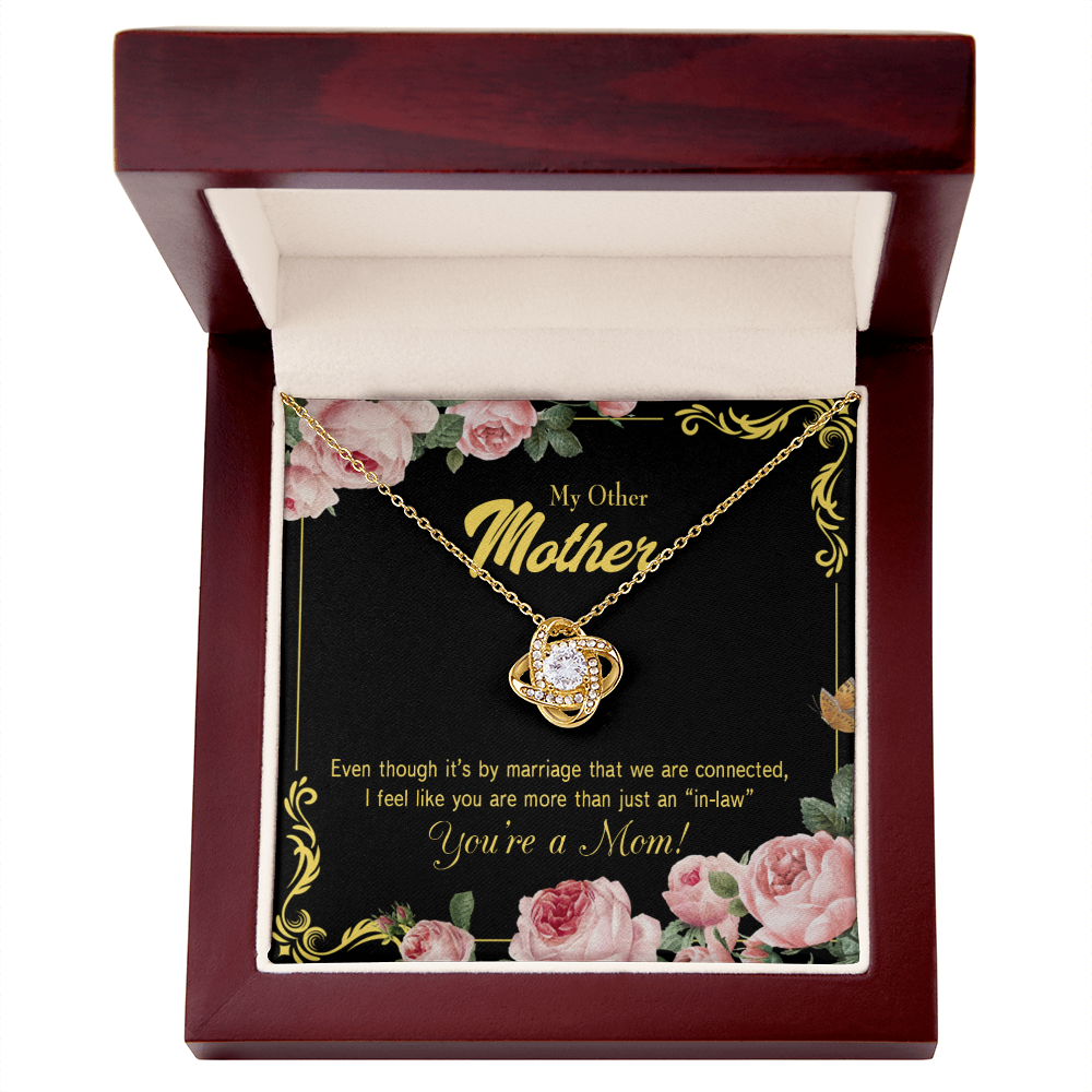 To My Mother-in-Law Connected Infinity Knot Necklace Message Card-Express Your Love Gifts