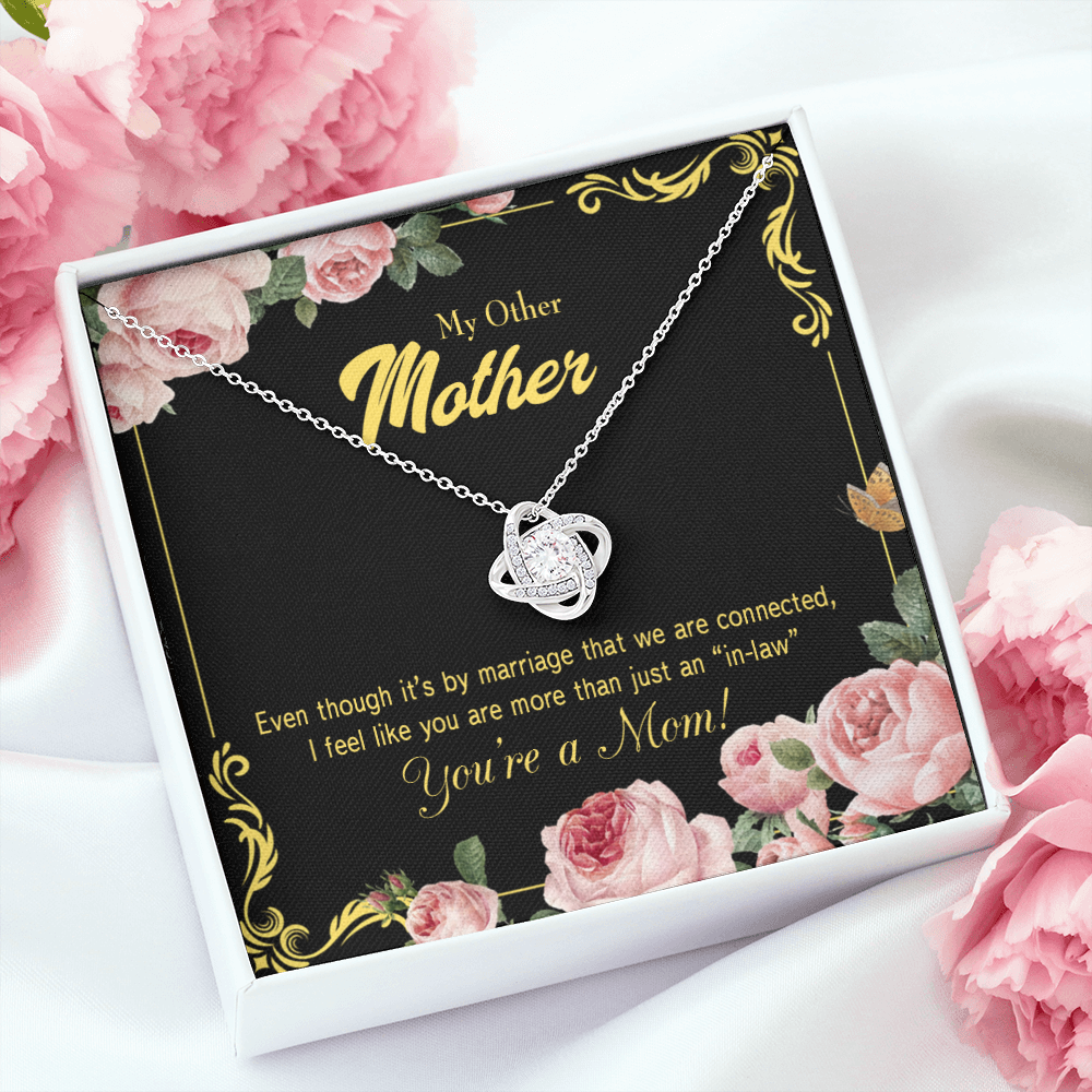 To My Mother-in-Law Connected Infinity Knot Necklace Message Card-Express Your Love Gifts