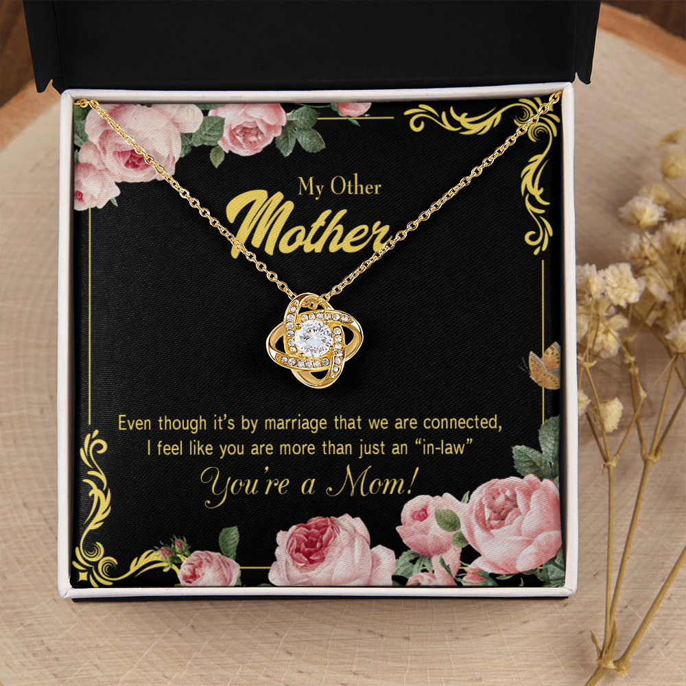 To My Mother-in-Law Connected Infinity Knot Necklace Message Card-Express Your Love Gifts