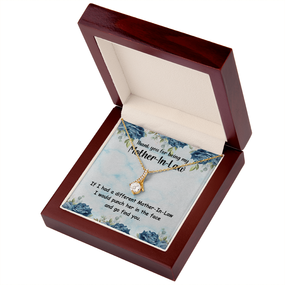 To My Mother-in-Law Different Mother-in-Law Alluring Ribbon Necklace Message Card-Express Your Love Gifts