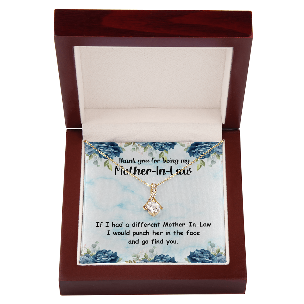 To My Mother-in-Law Different Mother-in-Law Alluring Ribbon Necklace Message Card-Express Your Love Gifts