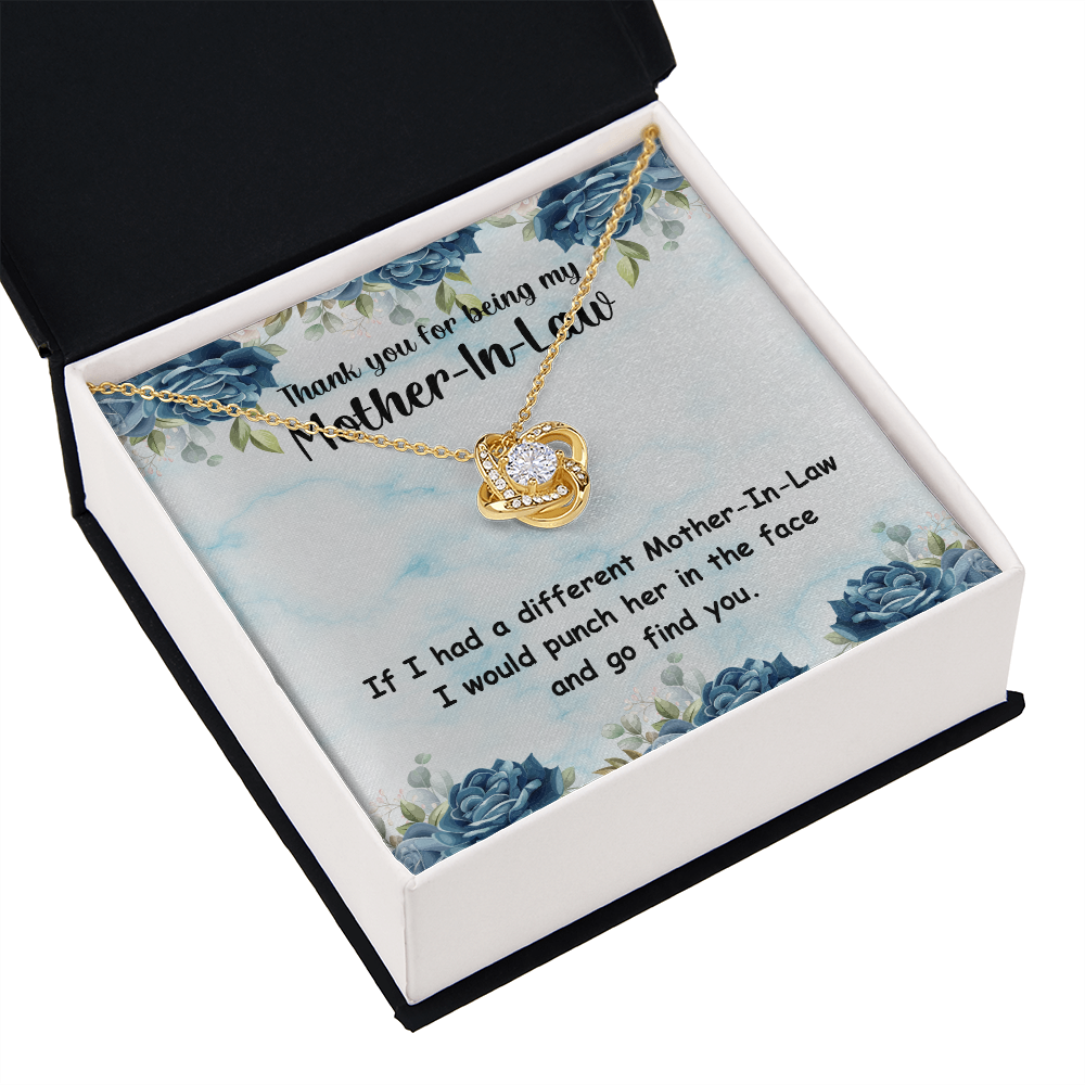 To My Mother-in-Law I Go Find You Infinity Knot Necklace Message Card-Express Your Love Gifts