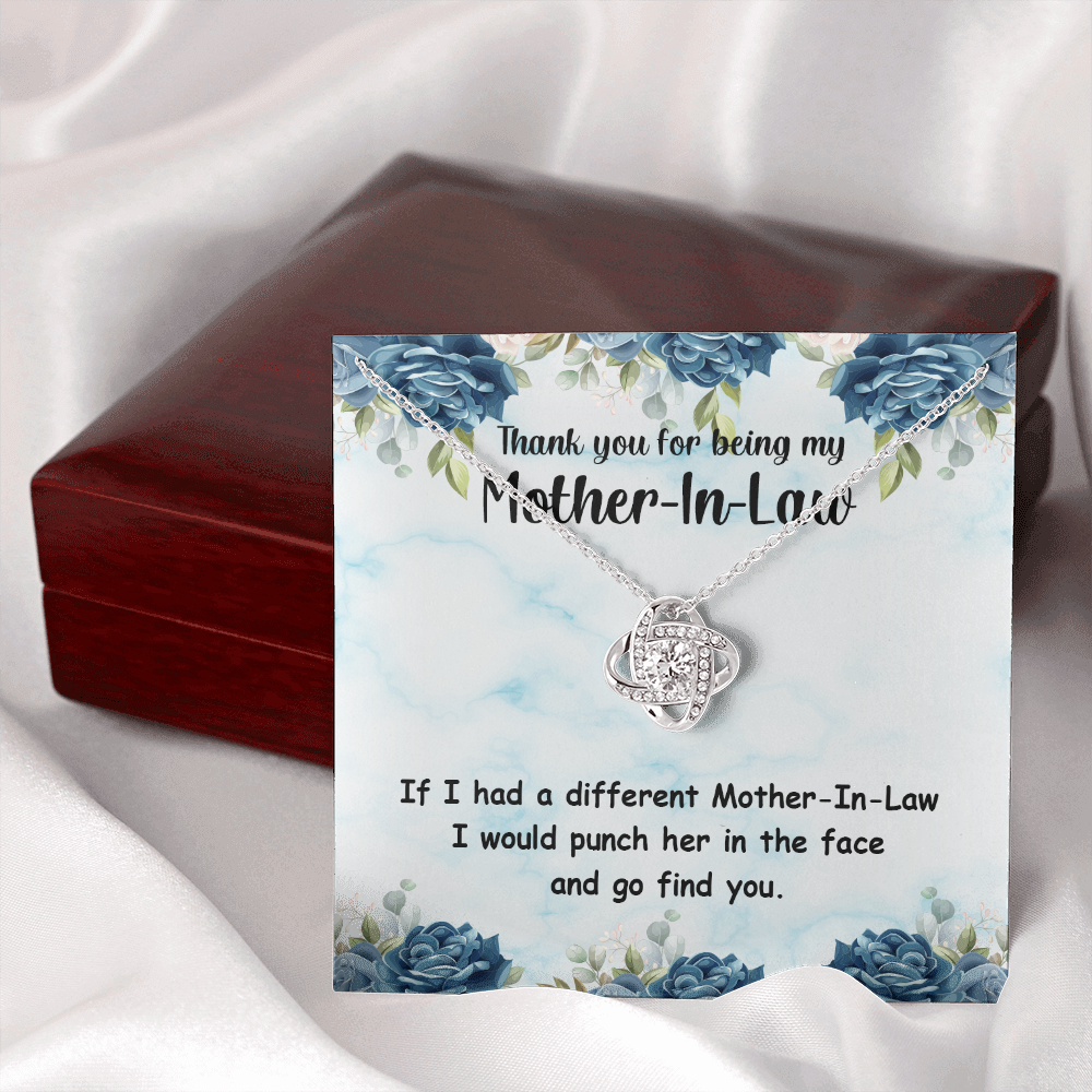 To My Mother-in-Law I Go Find You Infinity Knot Necklace Message Card-Express Your Love Gifts