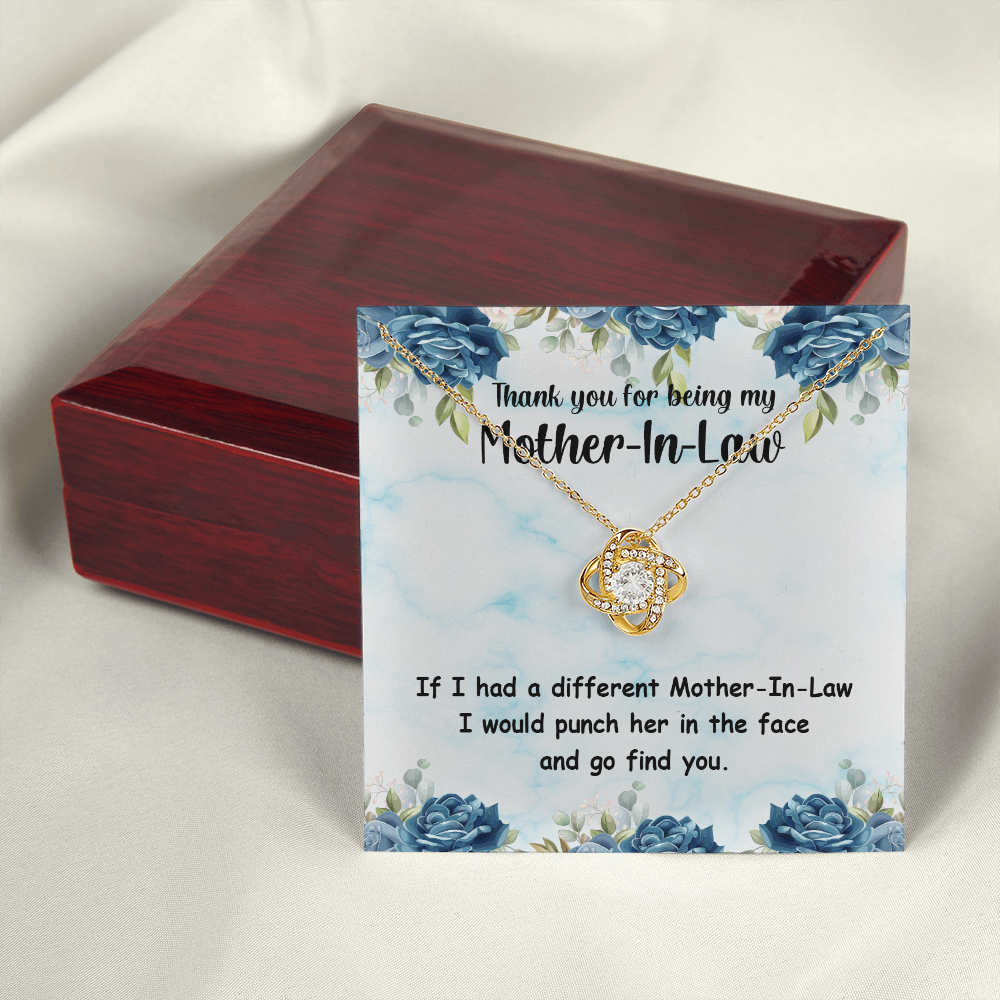 To My Mother-in-Law I Go Find You Infinity Knot Necklace Message Card-Express Your Love Gifts