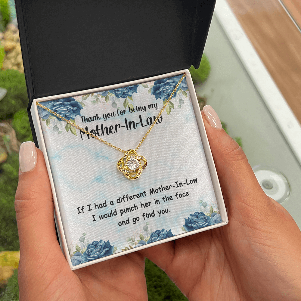 To My Mother-in-Law I Go Find You Infinity Knot Necklace Message Card-Express Your Love Gifts