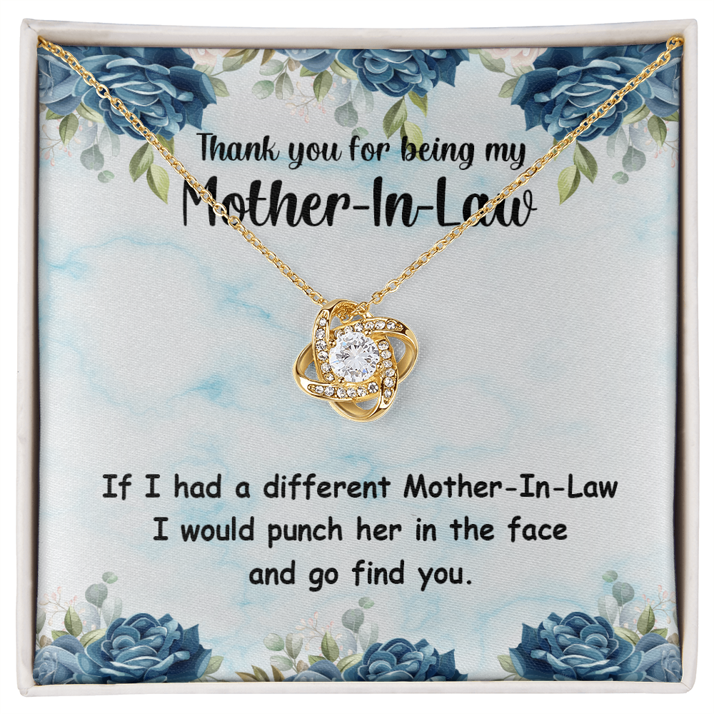 To My Mother-in-Law I Go Find You Infinity Knot Necklace Message Card-Express Your Love Gifts