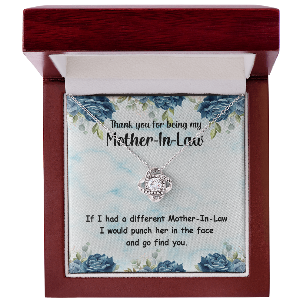 To My Mother-in-Law I Go Find You Infinity Knot Necklace Message Card-Express Your Love Gifts