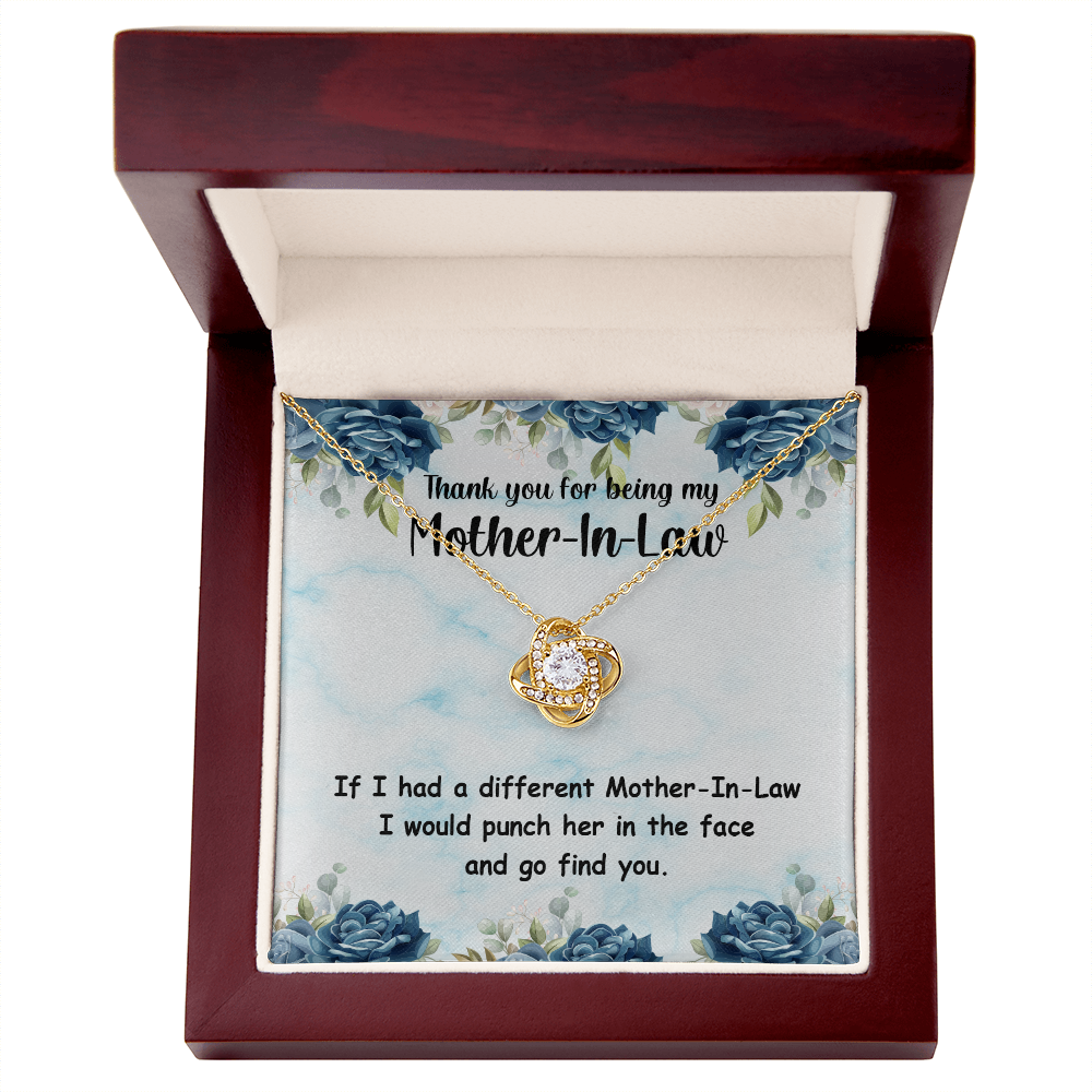 To My Mother-in-Law I Go Find You Infinity Knot Necklace Message Card-Express Your Love Gifts